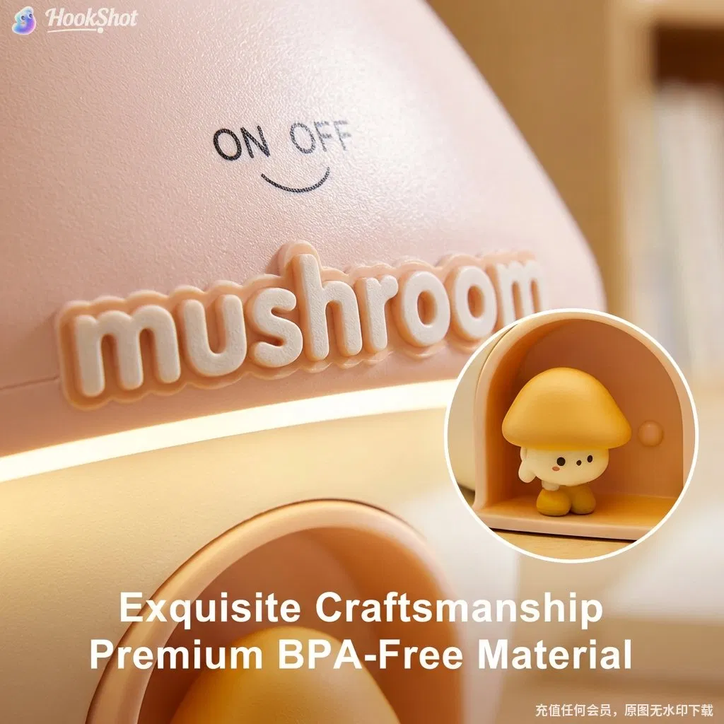 Quiet Desktop Aromatherapy Diffuser Cute Mushroom Humidifier