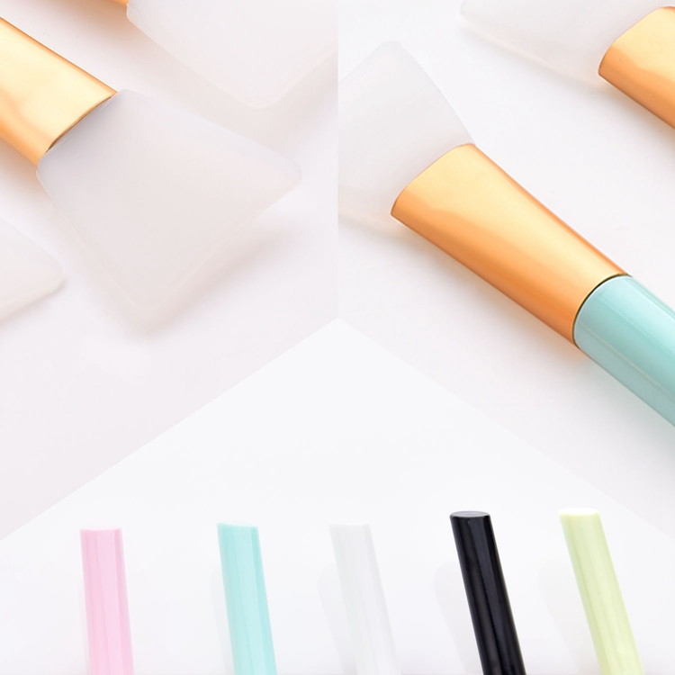 Private Label Handle Silicone Facial Face Mask Makeup Brushes Masker Maquillage DIY Mask Tool Soft Silicone Face Mask Brush