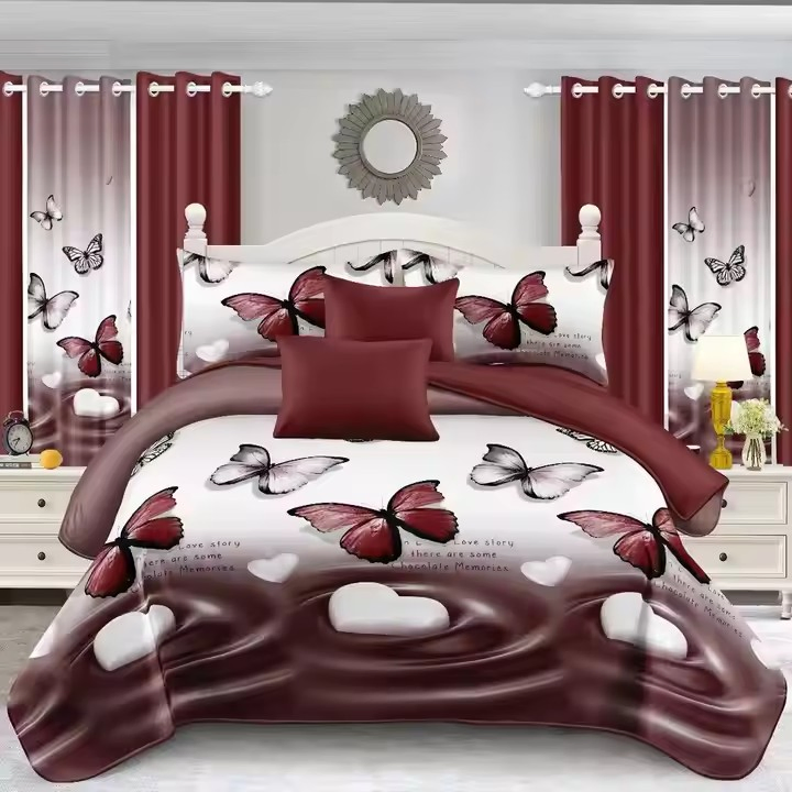 Customized Quilt Bedding Set Hot Sale 4 Piece Bedspreads King/Queen Size All Season Quilt Blanket for Bed