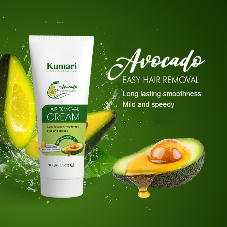 Hair Depilatory Hair Removal Cream for Body Bikini Sensitive Area with Avocado Oil and Herbal Extacts