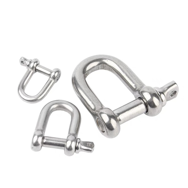 Straight D-Type DIN82101 Marine Use Hardware Shackle DIN 82101 D Shackle with Coller Pin for Lifting