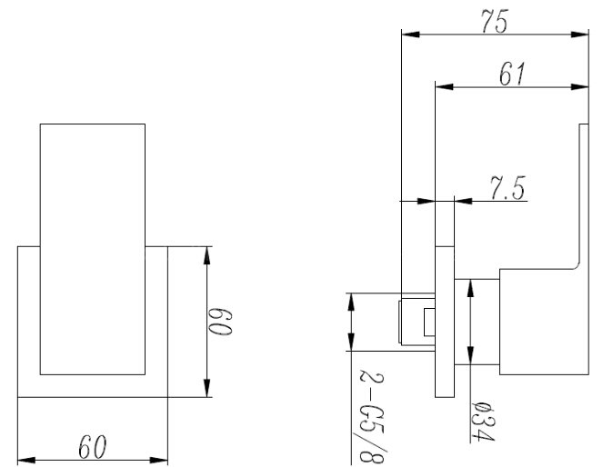Смеситель для душа Matte Black с настенным креплением