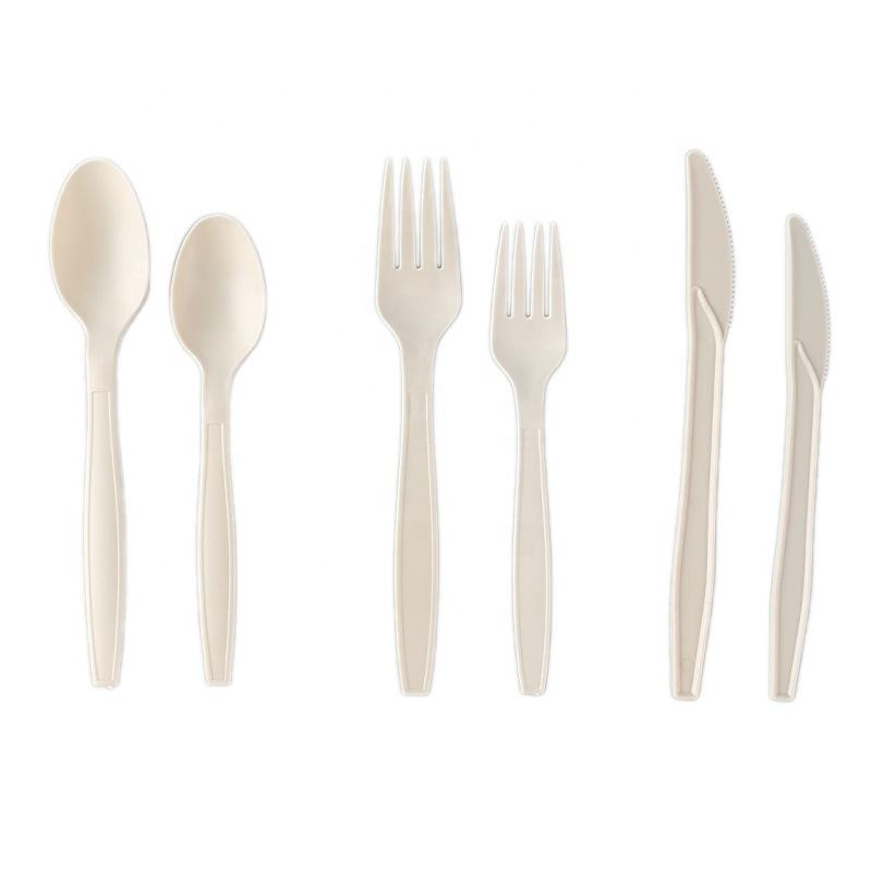 Eco Friendly Biodegradable Disposable Cornstarch PLA Cutlery for Restaurant