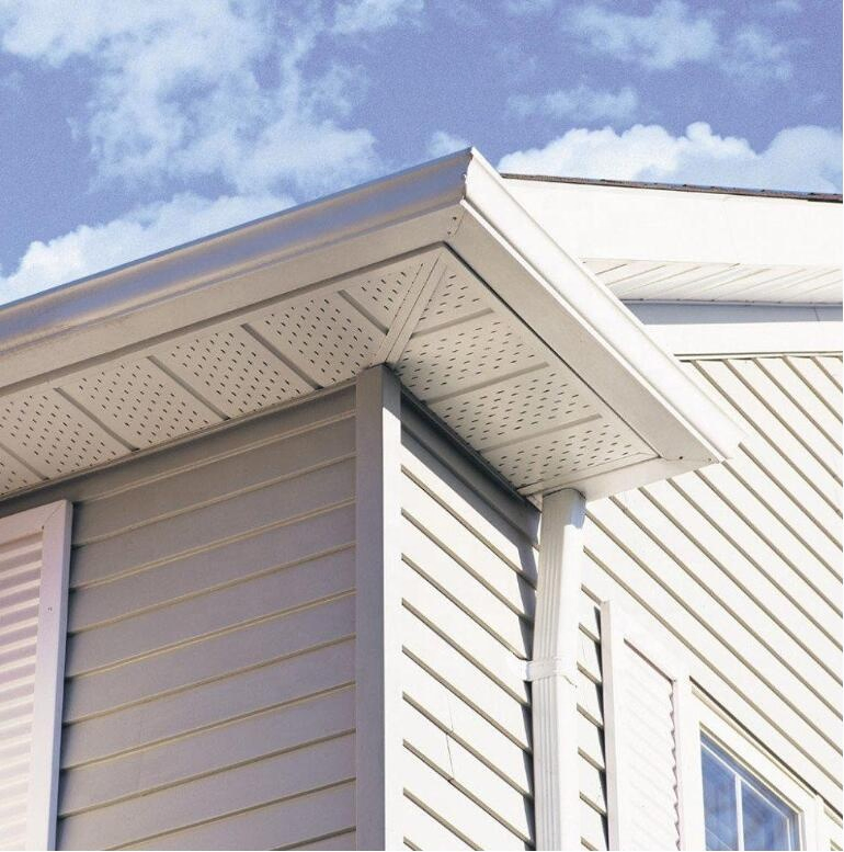New Exterior Decorative White Waterproof Soffit Ceiling Profile PVC Vinyl Siding