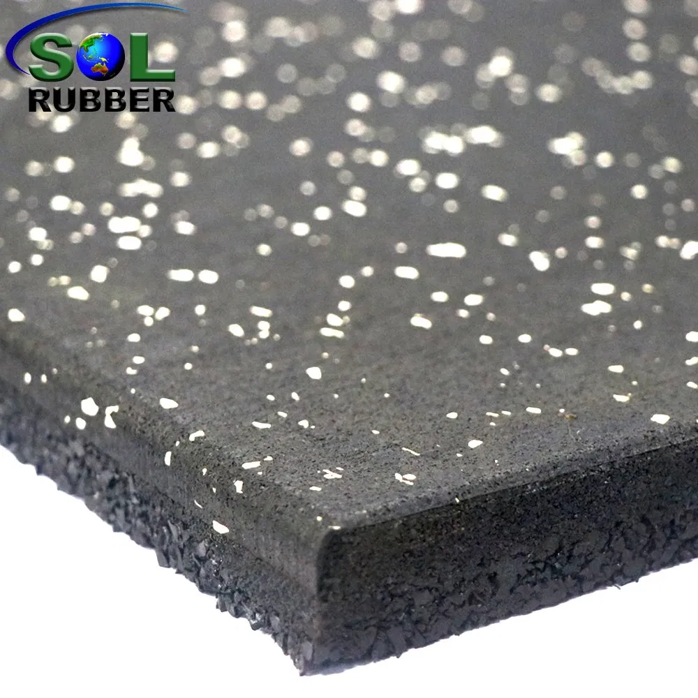 Sol Rubber Easy to Maintain 20mm Fitness Rubber Gym Safety Flooring Mat