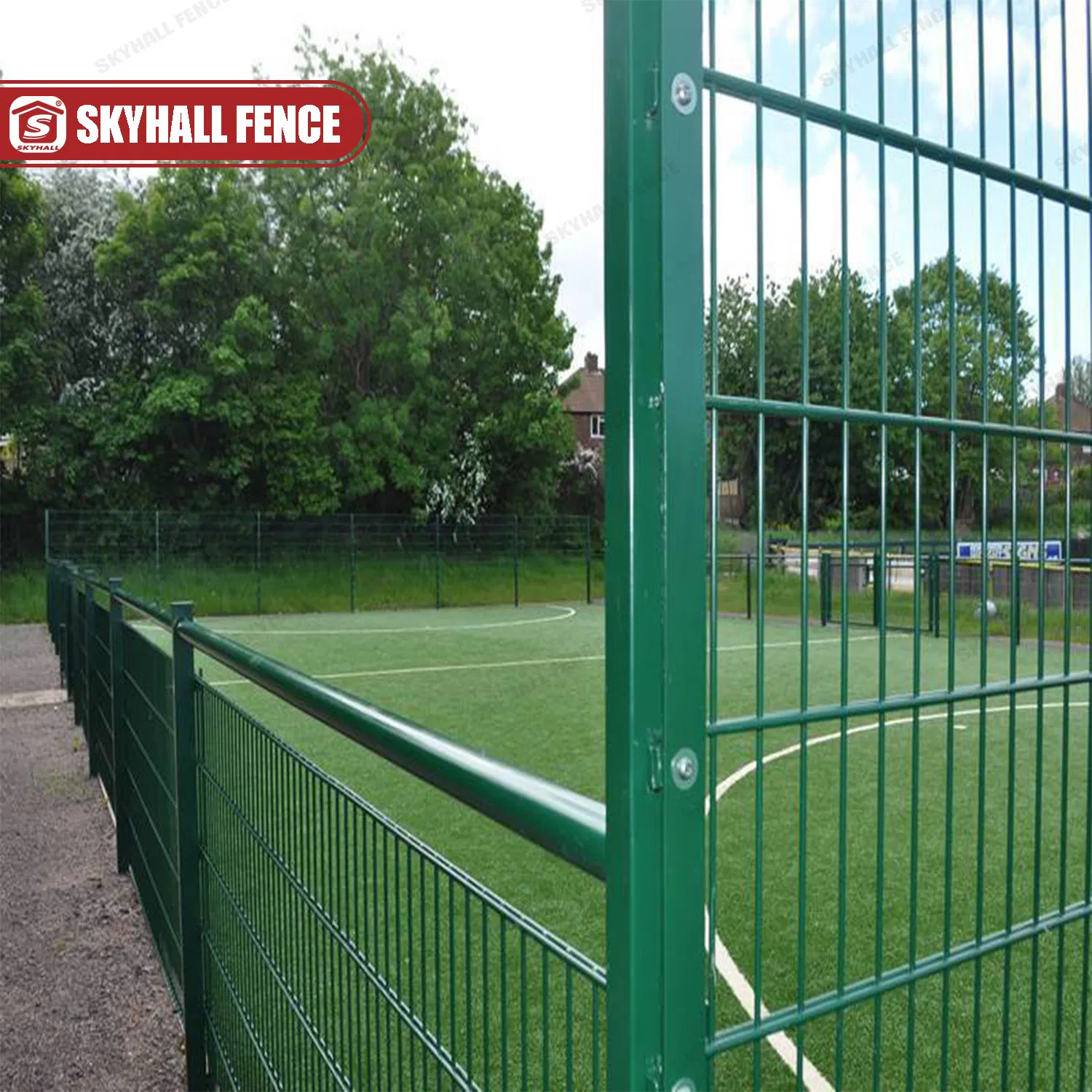 868 656 Double Horizontal Wire Welded Metal Security Fence for Parks Stadium Sports Field