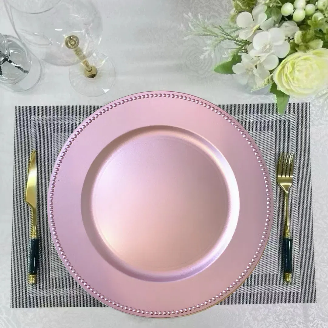 Chic Clear and Gold Charger Plates Bulk