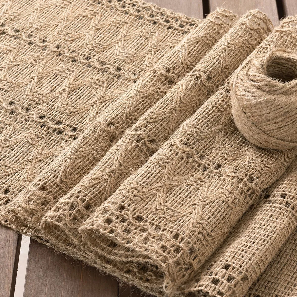 Boho Chic Burlap Table Runner for Kitchen and Dining Spaces
