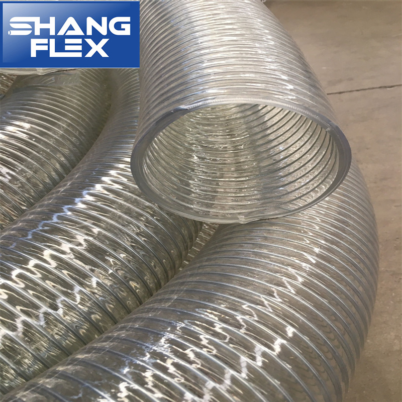 Прозрачный армированный шланг для воды ПВХ со стальной проволокой