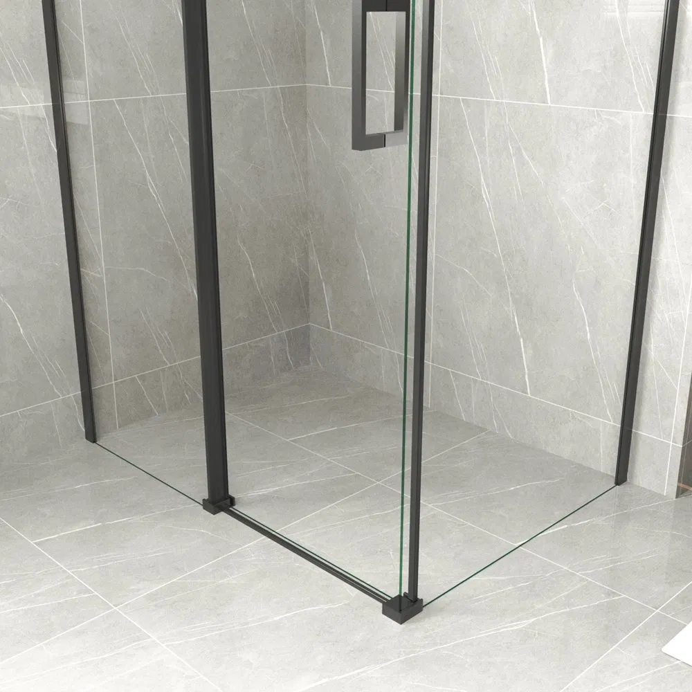 Customized 8mm Tempered Glass Rectangular Single Sliding Door Shower Enclosure 120X90