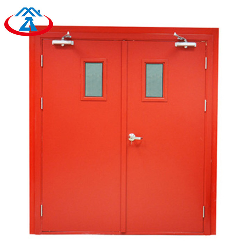 Steel Fireproof Door with Two Window Exit Emergency Door Manufacturer
