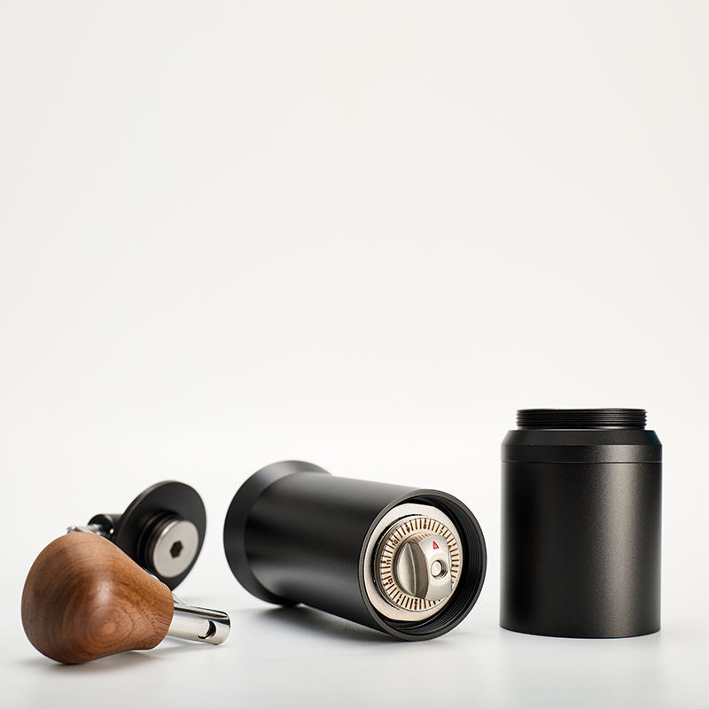 Al-Alloy Body 420 Stainless Steel Burr Homeuse Foldable Handle Manual Coffee Grinder