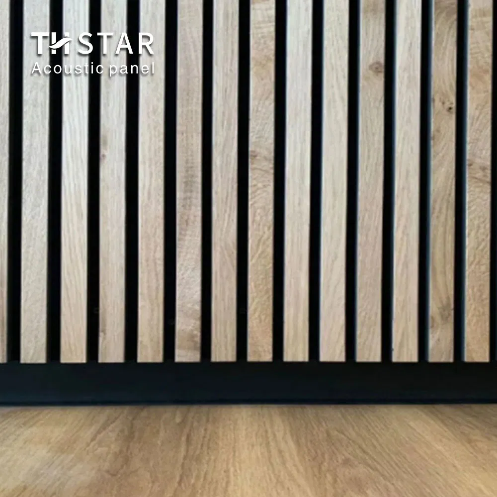 Customized Foam Acoustic Materials Wood Veneer Slat Panels