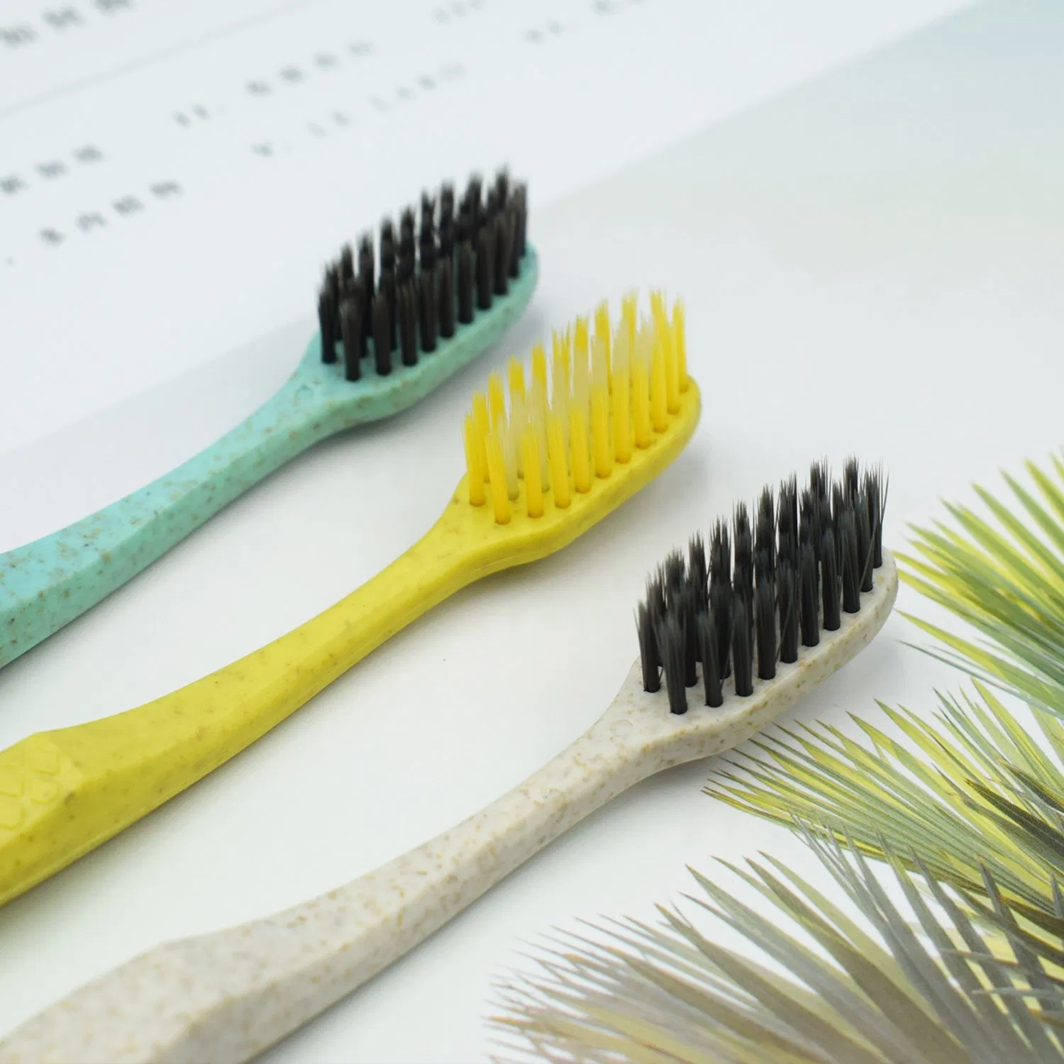 New Design Cheap Hotel Disposable Wheat Straw Toothbrush