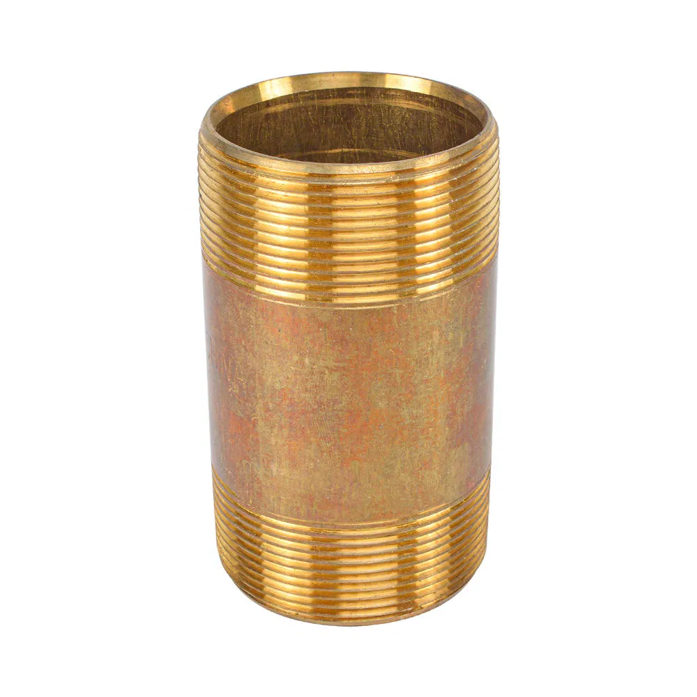 Red Brass Pipe Nipple Fitting