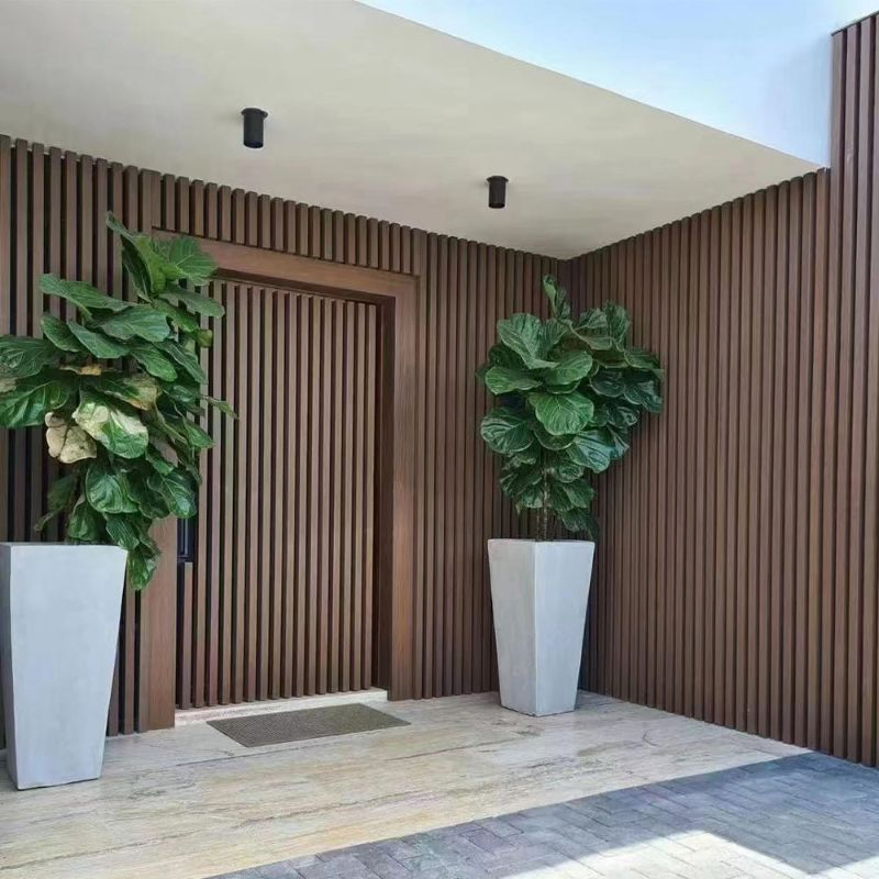 Easy Install WPC with Aluminum Post Foshan WPC Outdoor Fence Panel