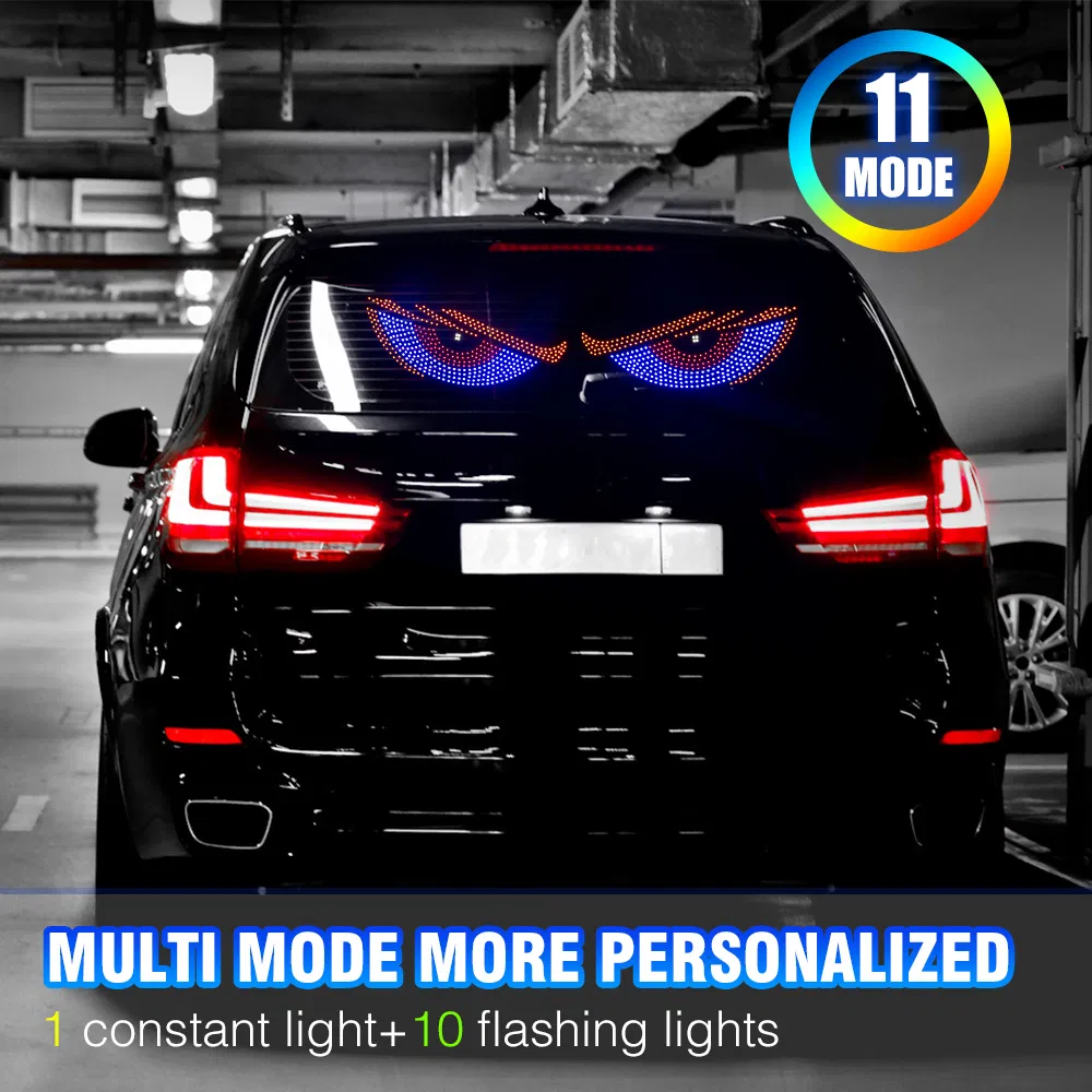 Интерактивная панель «Моргающие глаза» для фар и лобового стекла автомобиля