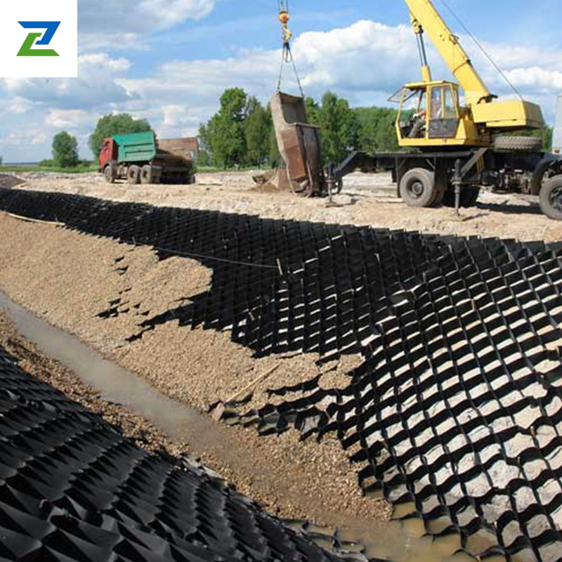 Textured with Holes HDPE Ground Grid Paver Geocell for Road Foundation Slope Protection Parking Lot Driveway Retaining Wall Road Construction
