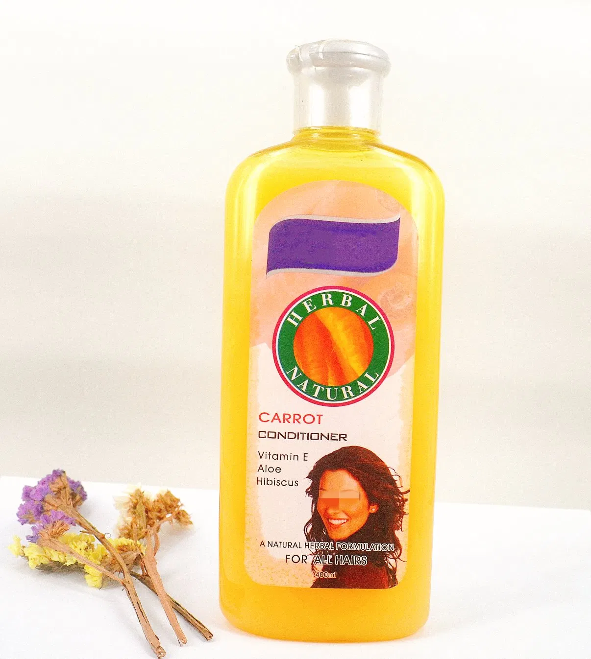 400ml Carrot Hair Conditioner with Vitamin E, Aloe and Hibiscus
