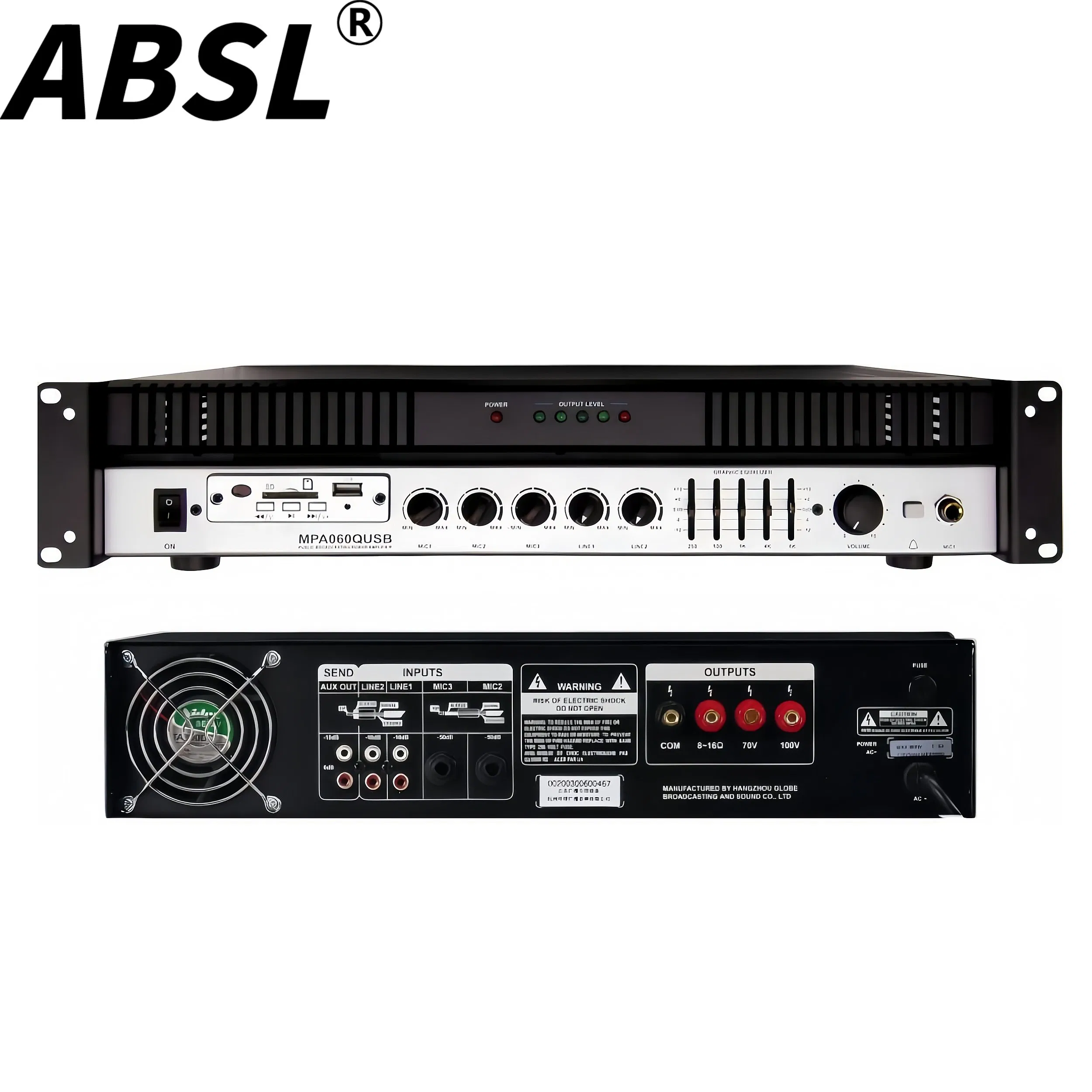 150W FM USB SD PA Audio Power Amplifier with 5-Band Graphic Equalizer