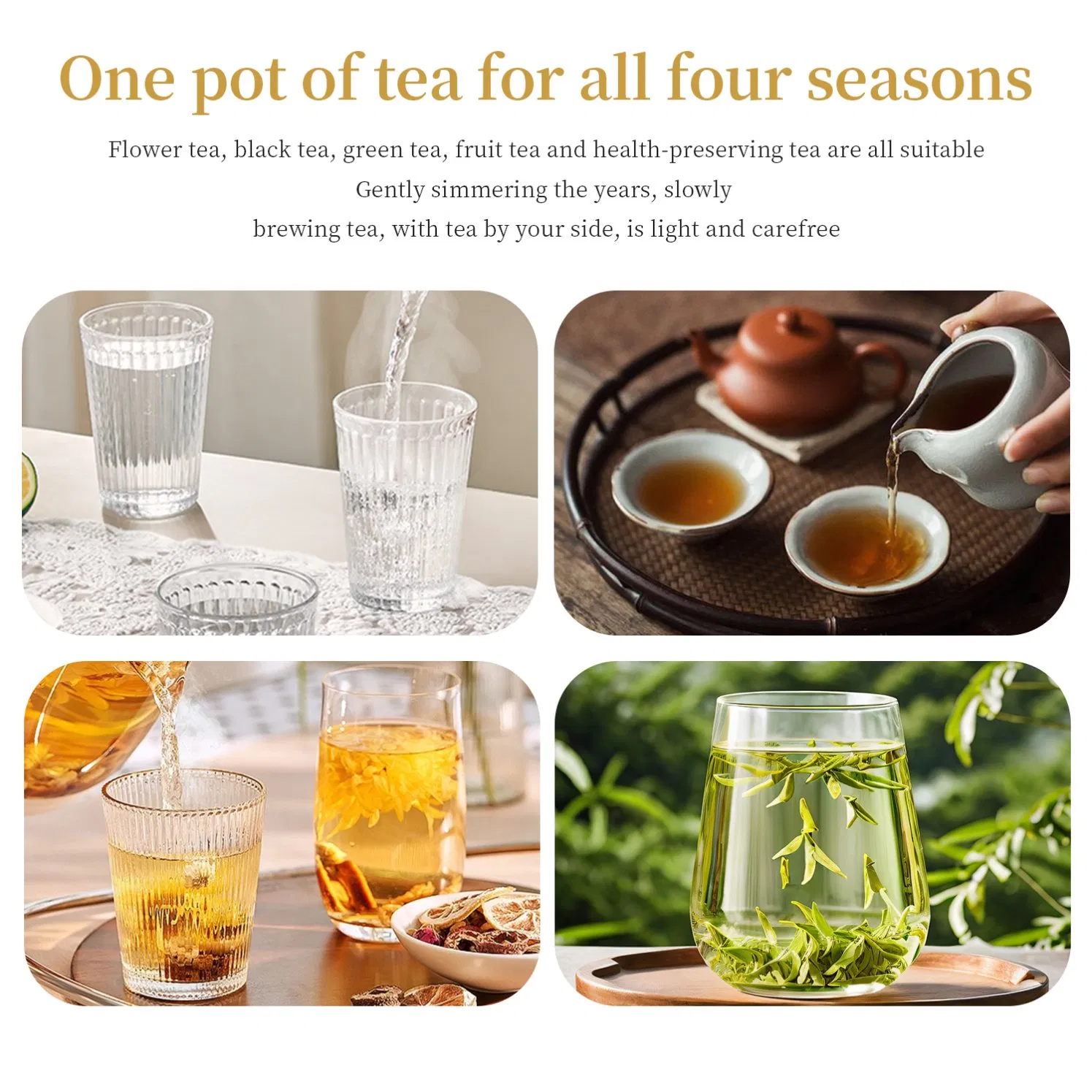 Health-Preserving High Borosilicate Glass Tea Separation Teapot