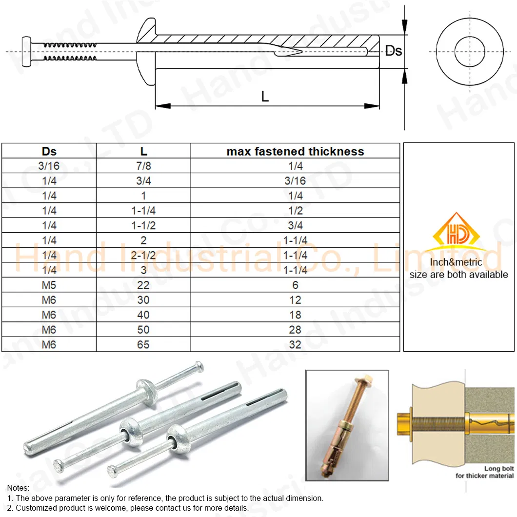 Анкерный болт с фланцевой шайбой M12-M16 для бетона и металла