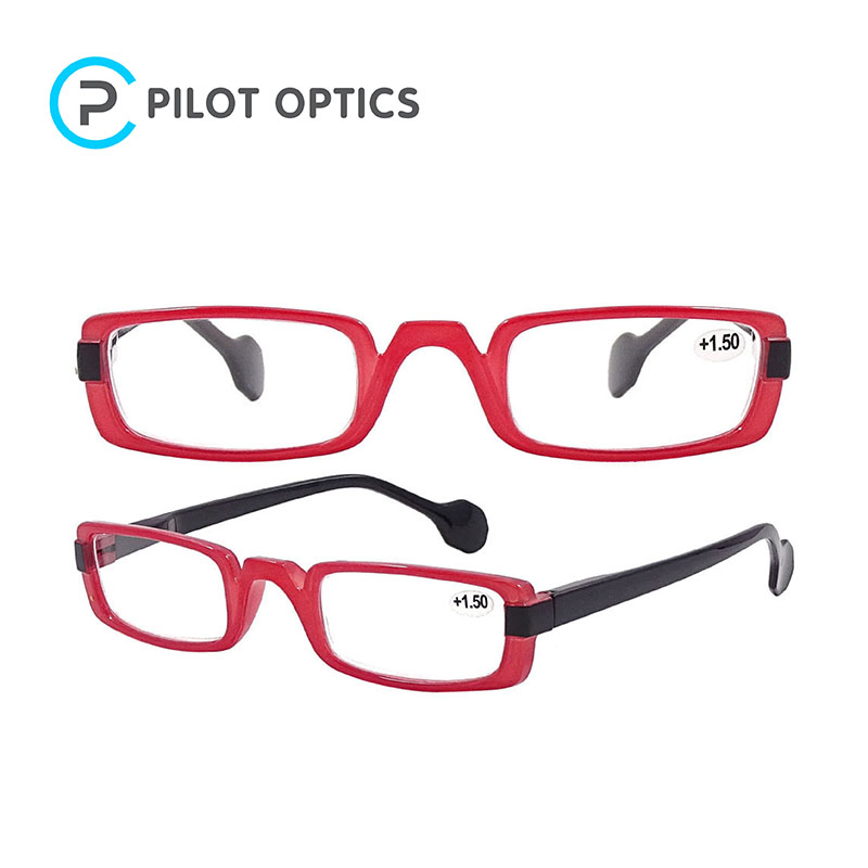 Pilot Optics En ISO 13485 Custom Wide Bridge PC Reading Glasses with Lanyard