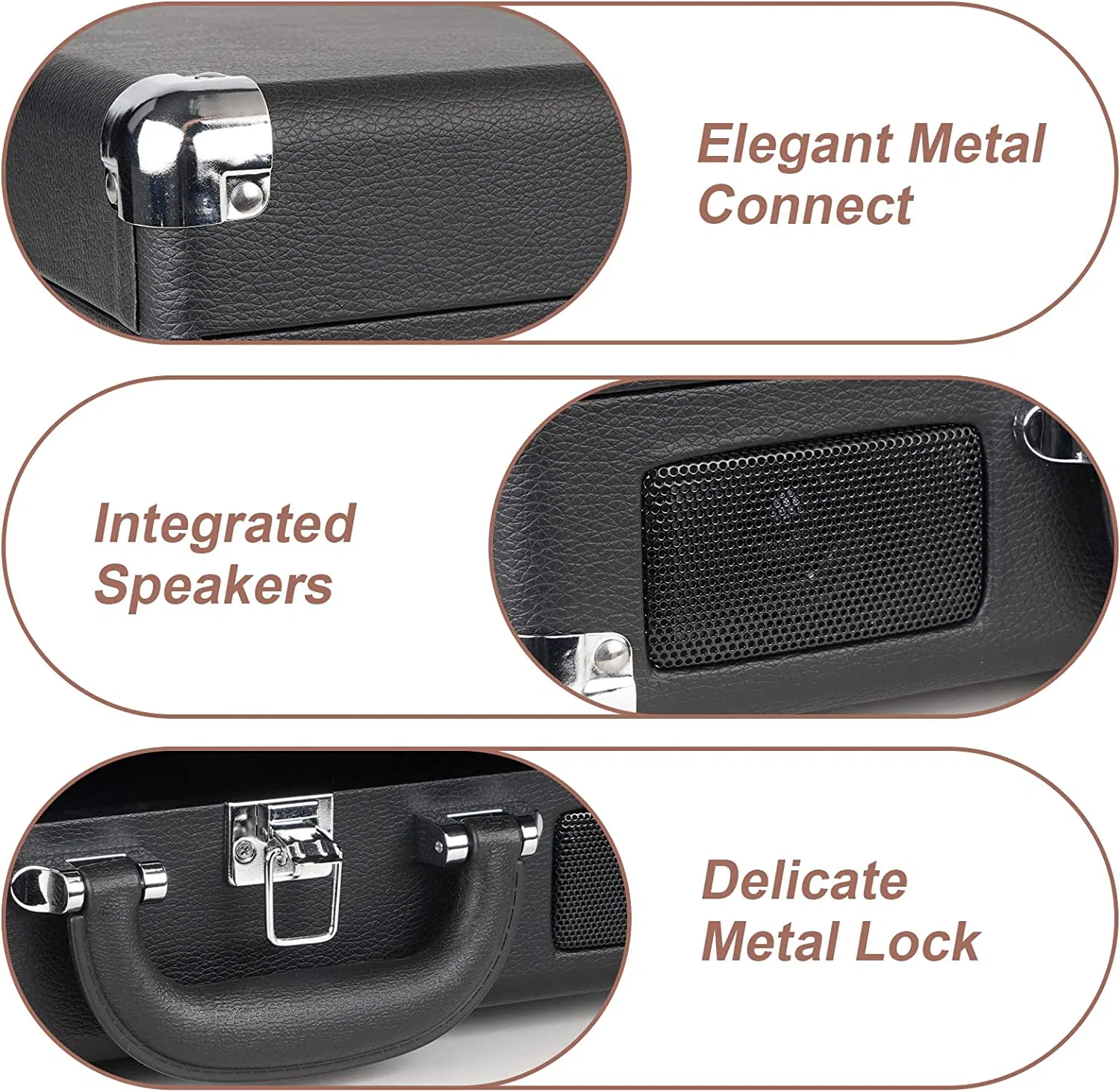 Портативный чемоданный проигрыватель винила Bluetooth Type-C