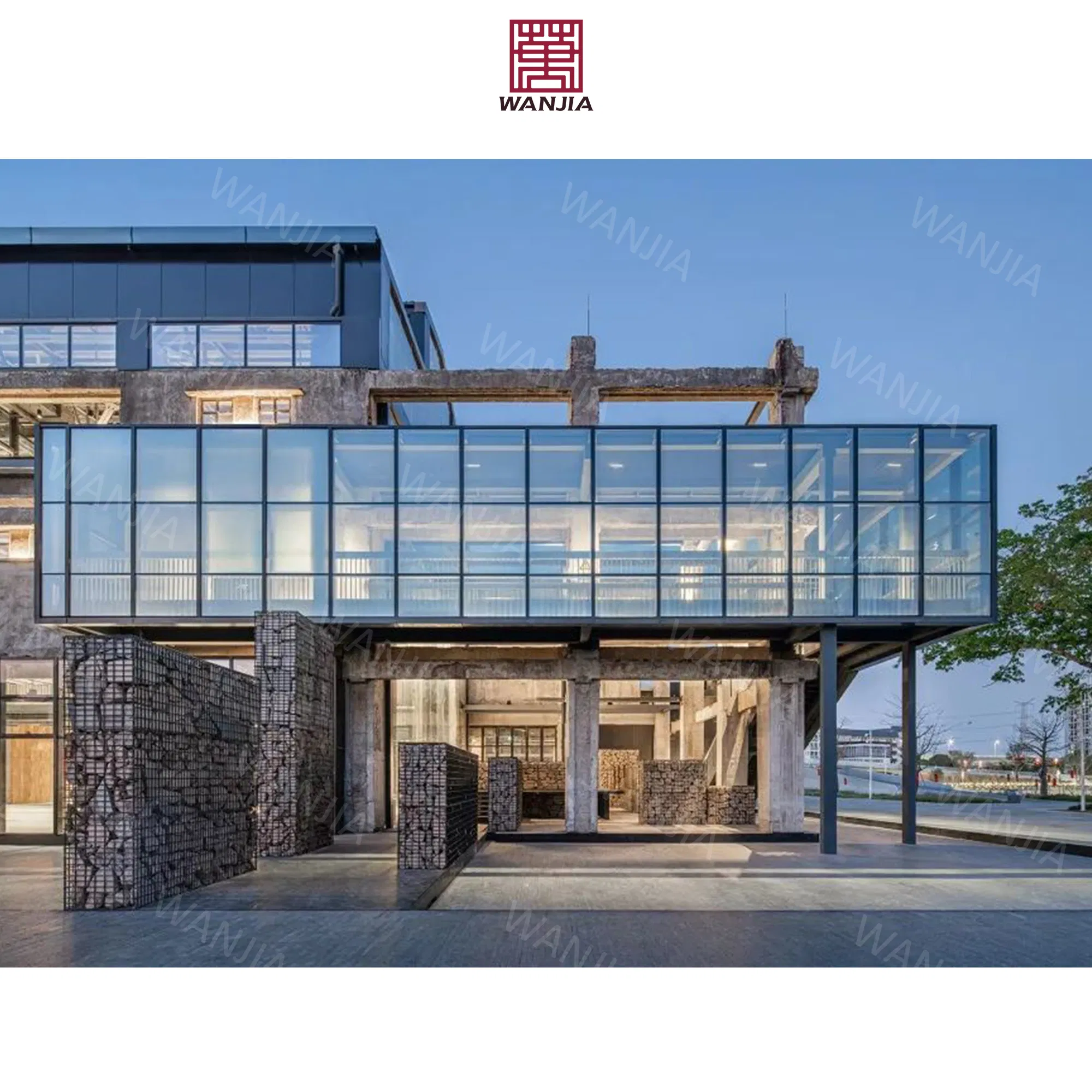 Premium Double Mirror Glass Aluminum Curtain Wall for Commercial Buildings