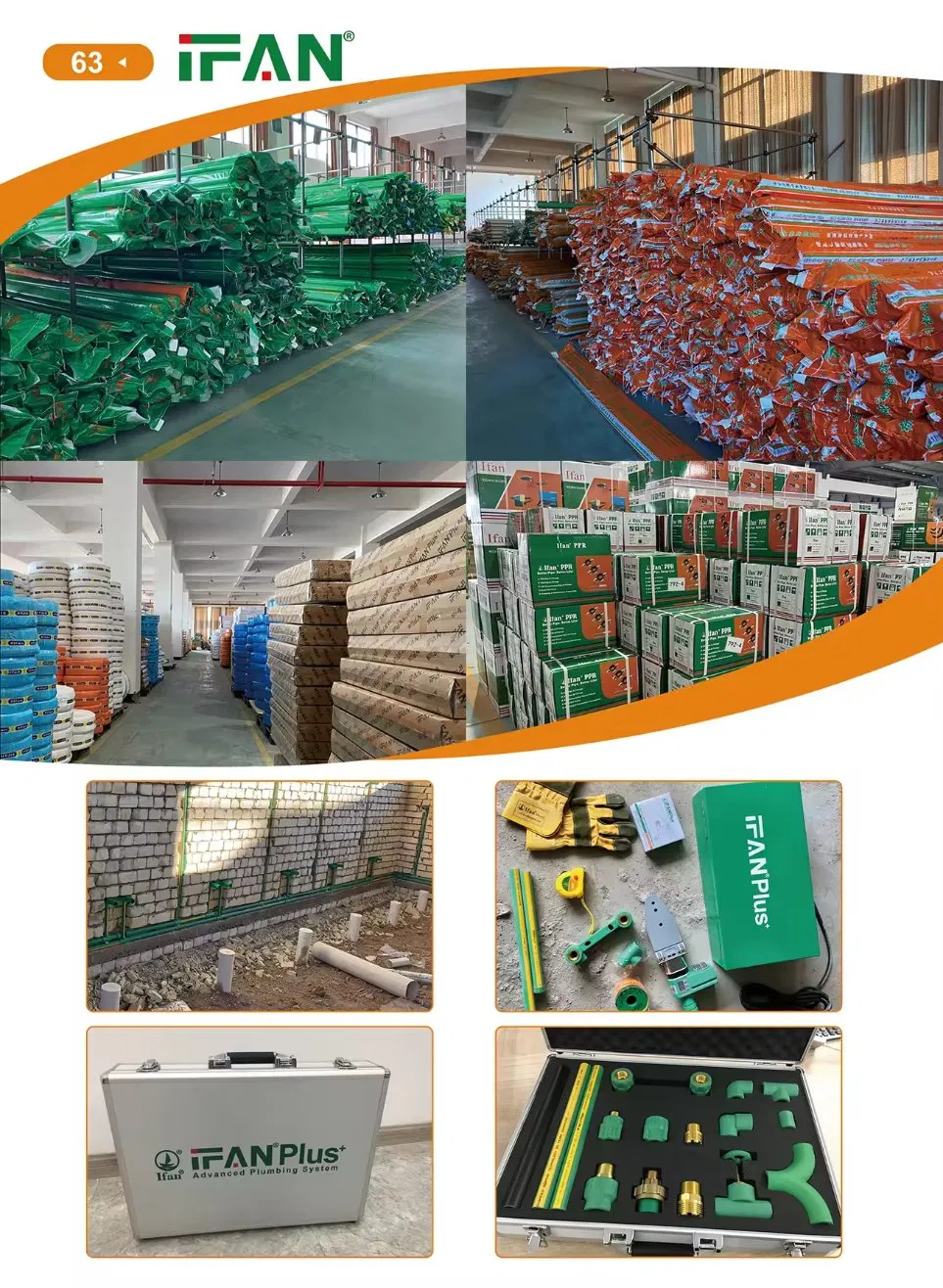 Ifan Factory Green Color PPR End Cap Pipe Fitting PPR Pipes and Fittings