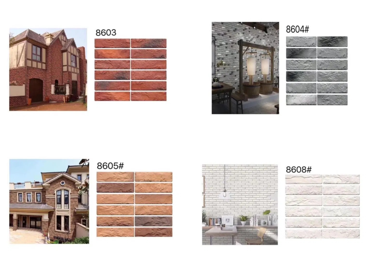 Colorful Wall Bricks Exterior Decoration Wall Tile Split Tiles for Sale