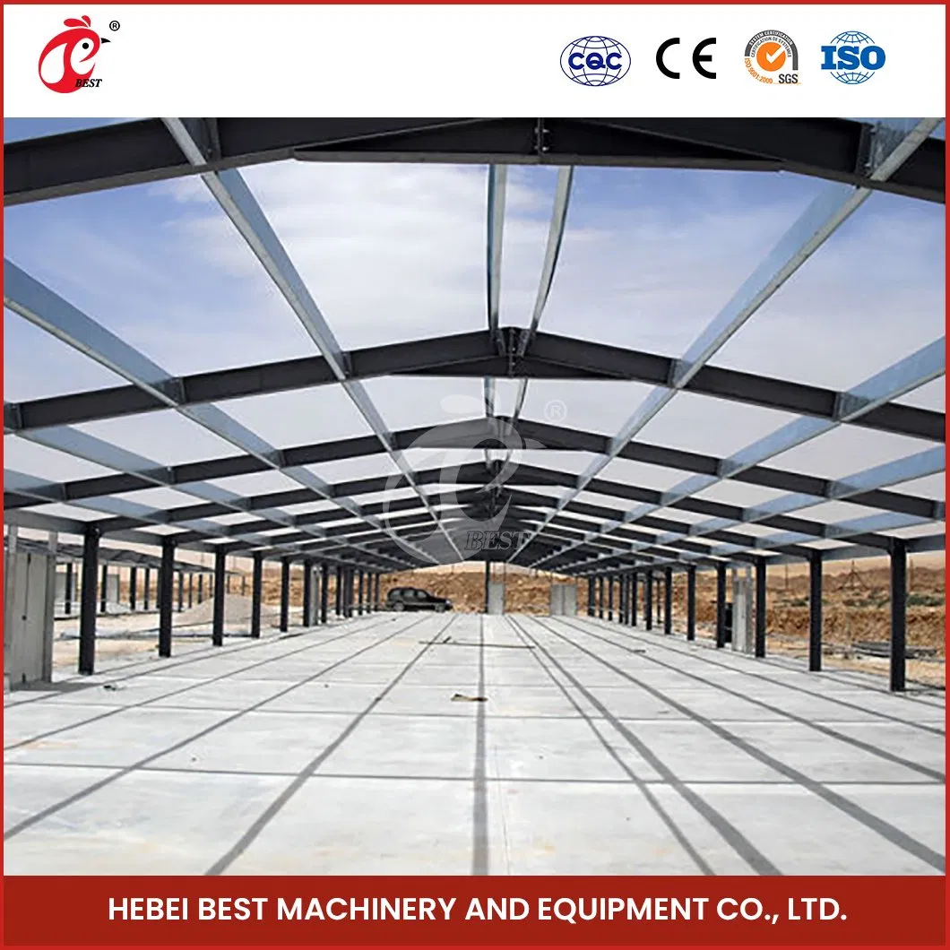 Bestchickencage Steel Poultry House China Layer Steel Chicken Cage Supplier ODM Custom Steel Structure Prefab Poultry House Poultry Farming