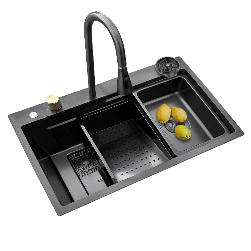 Customized Multifunctional Stainless Steel Kitchen Sink 201/304 Handmade Triple Bowl Design