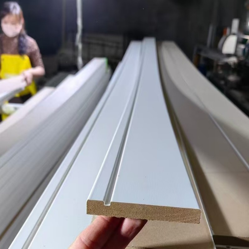 Home Decorations Crown Moulding Woodmateria Cornice Ceiling Molding Wall Moulding White Primed Wall Trim Baseboards Skirting Boards Door Jamb Wood Mouldings