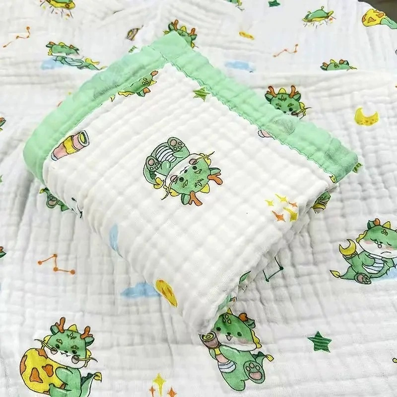 Supply High Quality 100% Cotton Baby Muslin Swaddle Blanket Towel Wraps for Kids