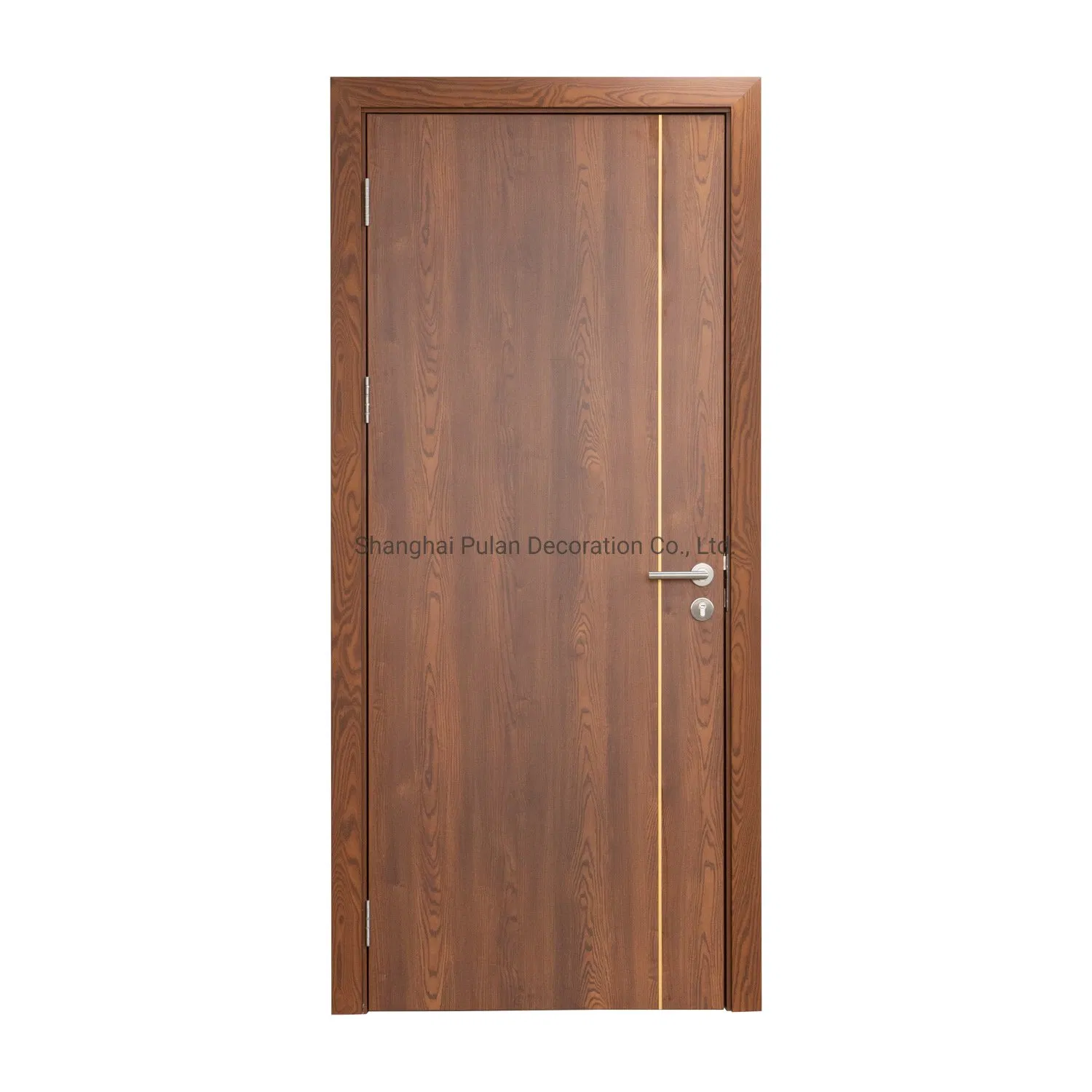 Modern Composite Solid Core Wooden Doors Design Interior Room Black Walnut Veneer Flush Wood Door