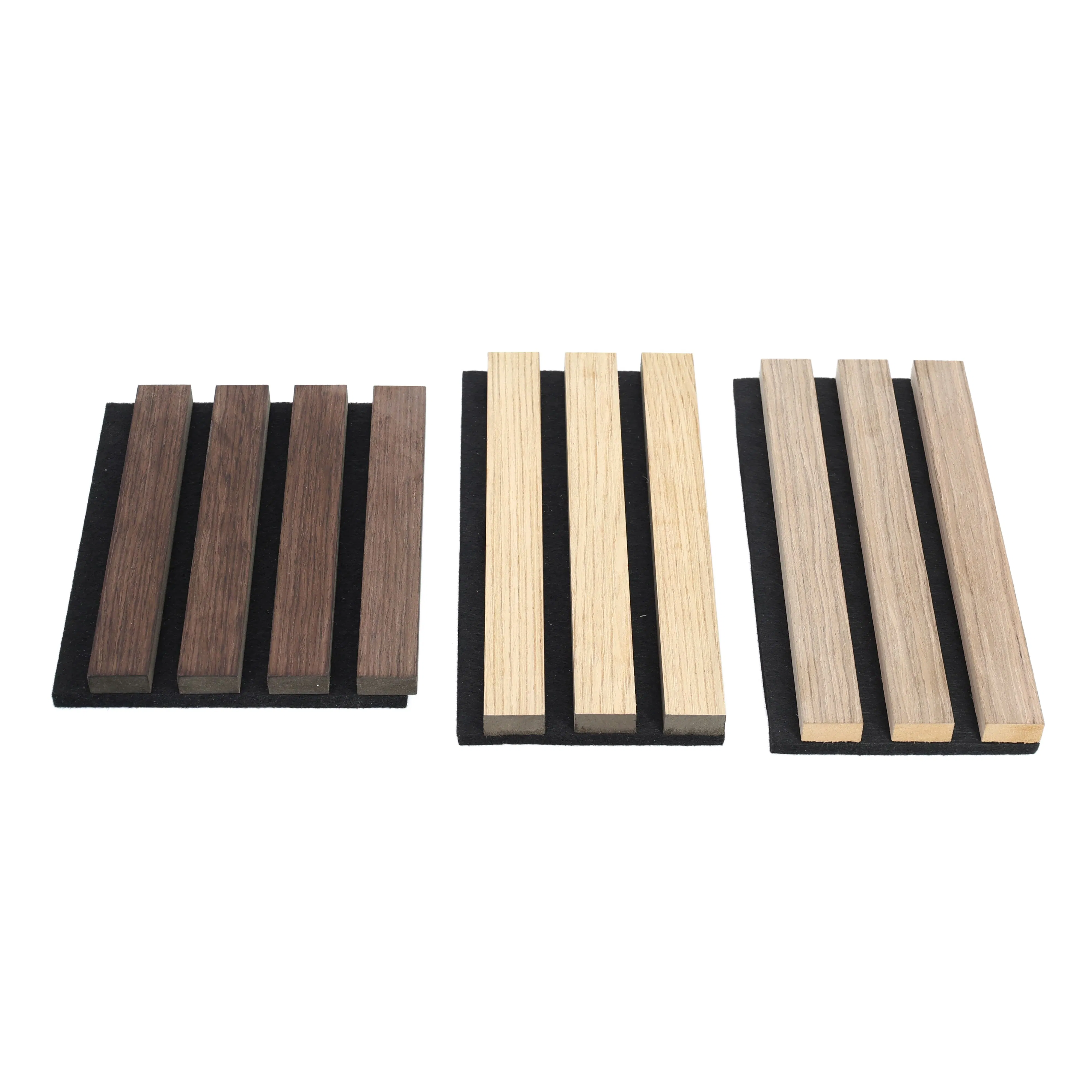 MDF Cypress Wood Acoustic Ceiling Tiles Outdoor Wall Cladding Soundproofing Board