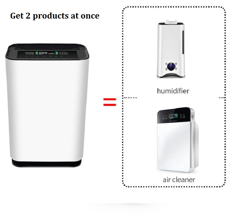Remote Control HEPA UV Home Room Air Purifier Ultrasonic Humidifier