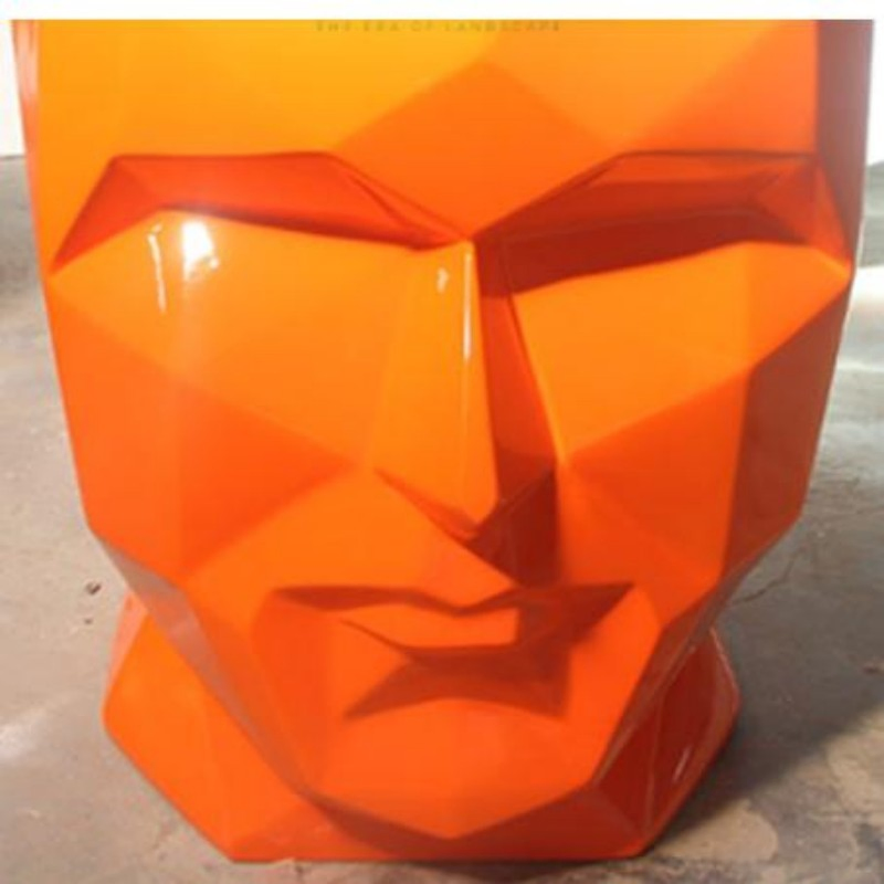 Modern Human Face Flower Pot Planter FRP Flower Vase