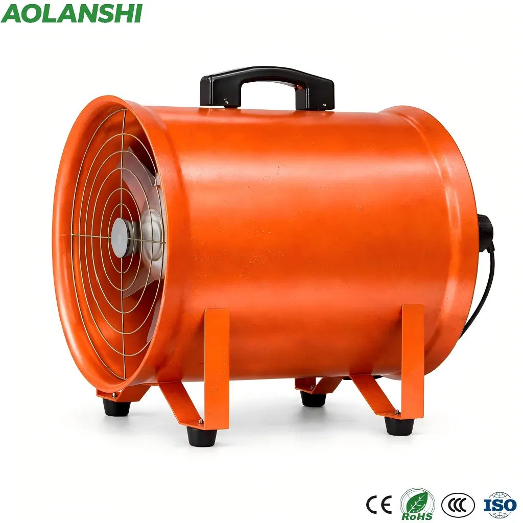 Orange Heavy Duty Axial Fan Portable Industrial Ventilation Blower