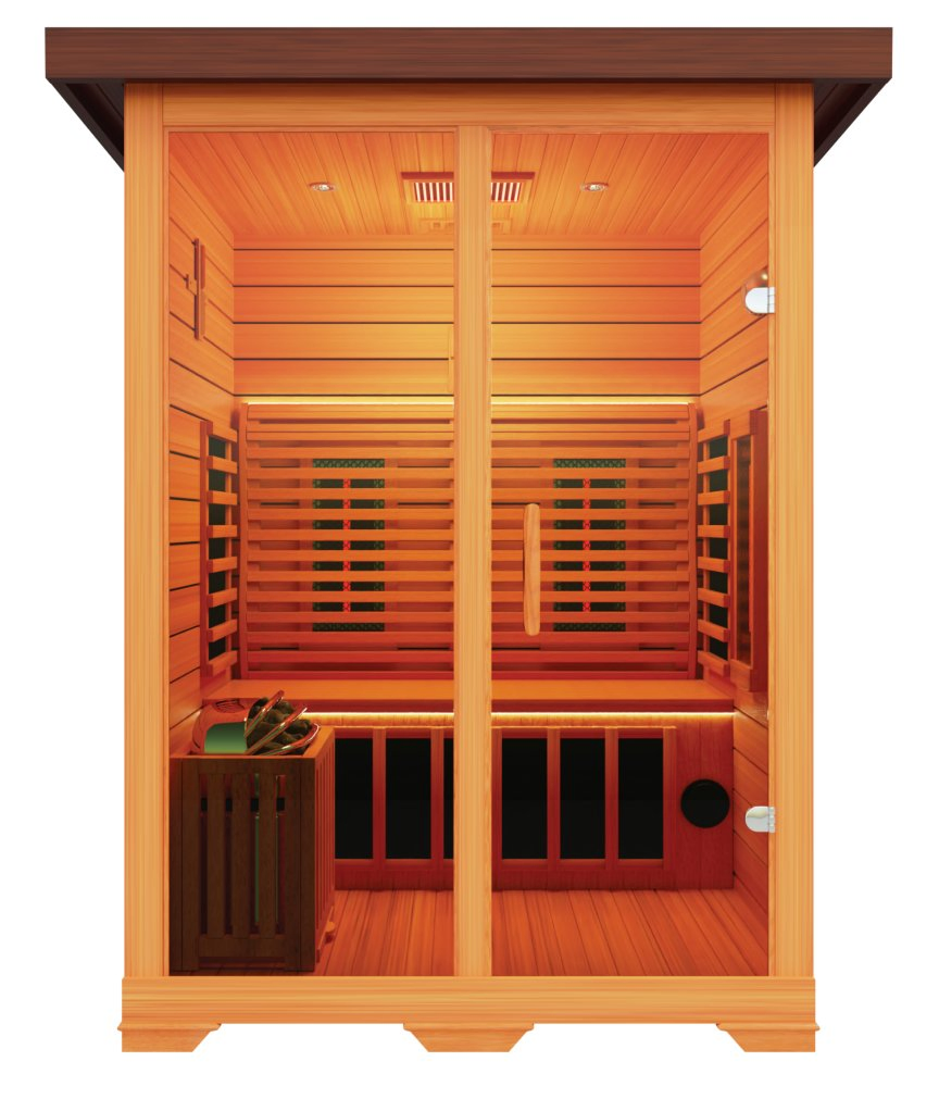 Большая квадратная сауна из кедра и хемлока для улицы