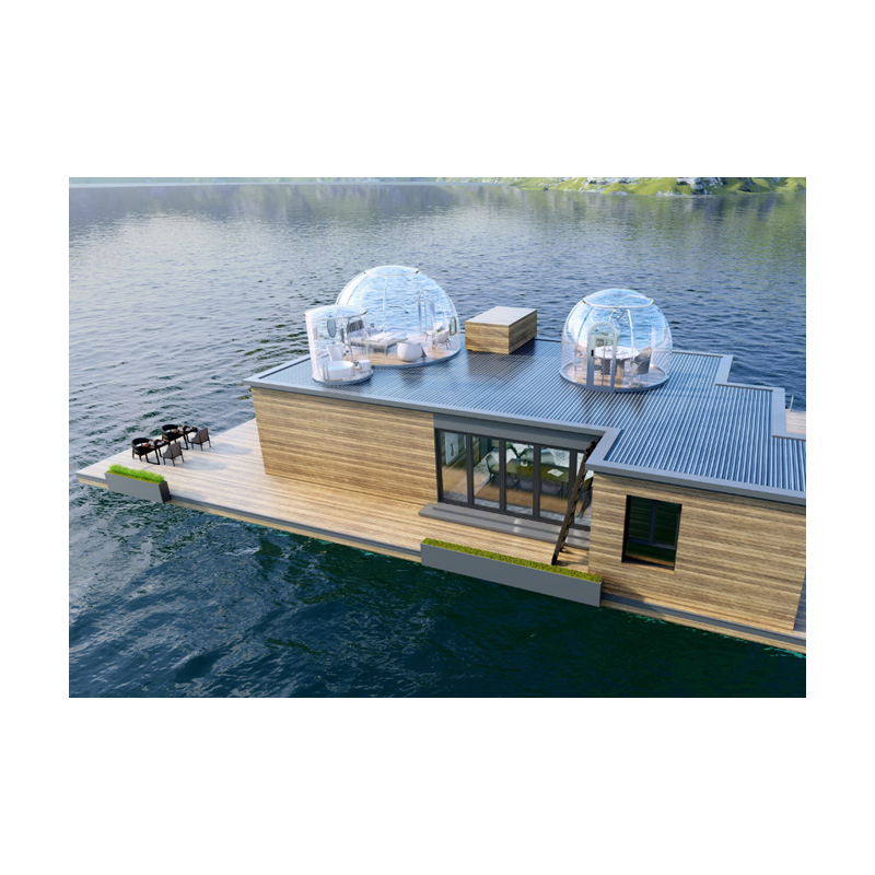 Latest Prefabricated Waterproof Transparent Tent Holiday Camping PC Foam Tent Transparent Dome House Prefabricated Cabin