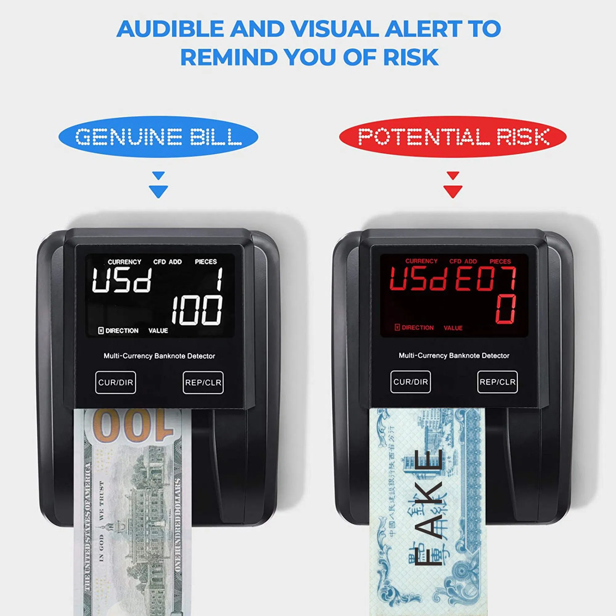 Counterfeit Detector Money Bill Counter Financial Equipment Banknote Counter Money Counting Machine Cash Counting Machine Checking Fake Money