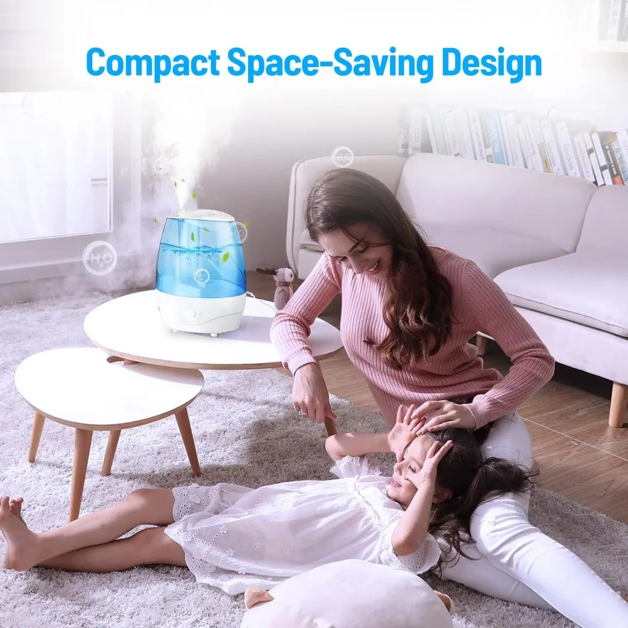 Noiseless 5L Humidifier Room Humidifier Classic Home Baby Room Quiet 2.5L Air Ultrasonic Cool Mist Humidifier for Peaceful Spaces