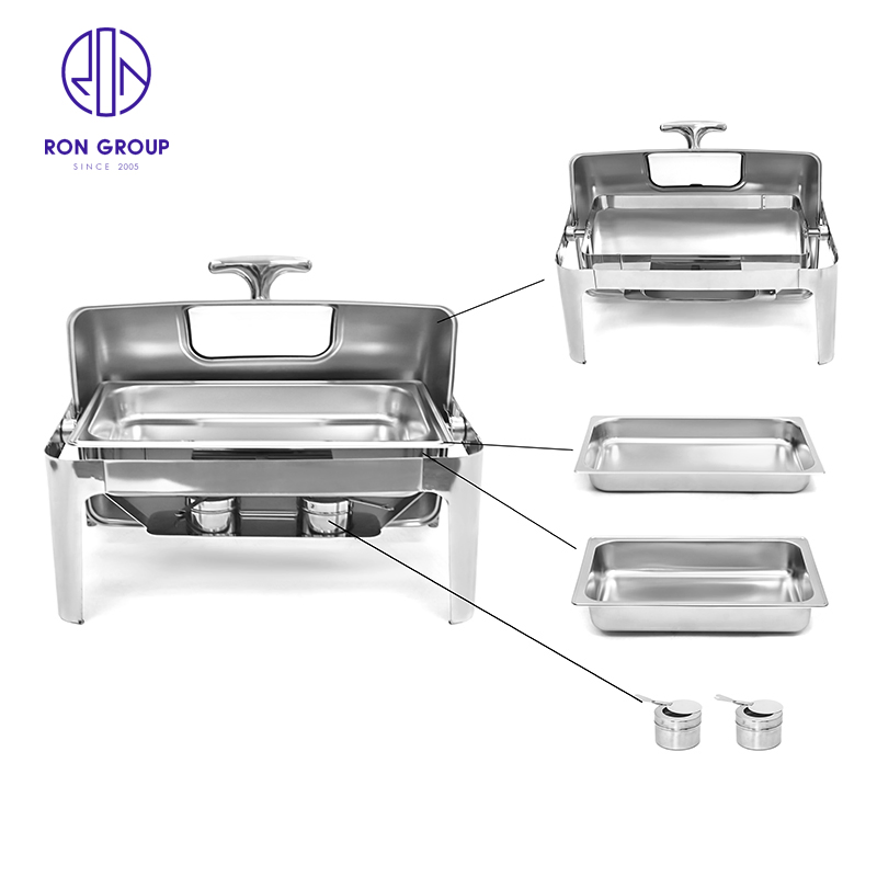 Ss201 Electrically Heated Stainless Steel Buffet Stove for Hotel Restaurant Buffet Stove for Round Buffet Holding Stove