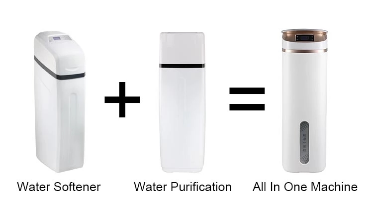 Under-Sink 1000L/H Automatic Central Water Softener and Purifier 2-in-1 Device