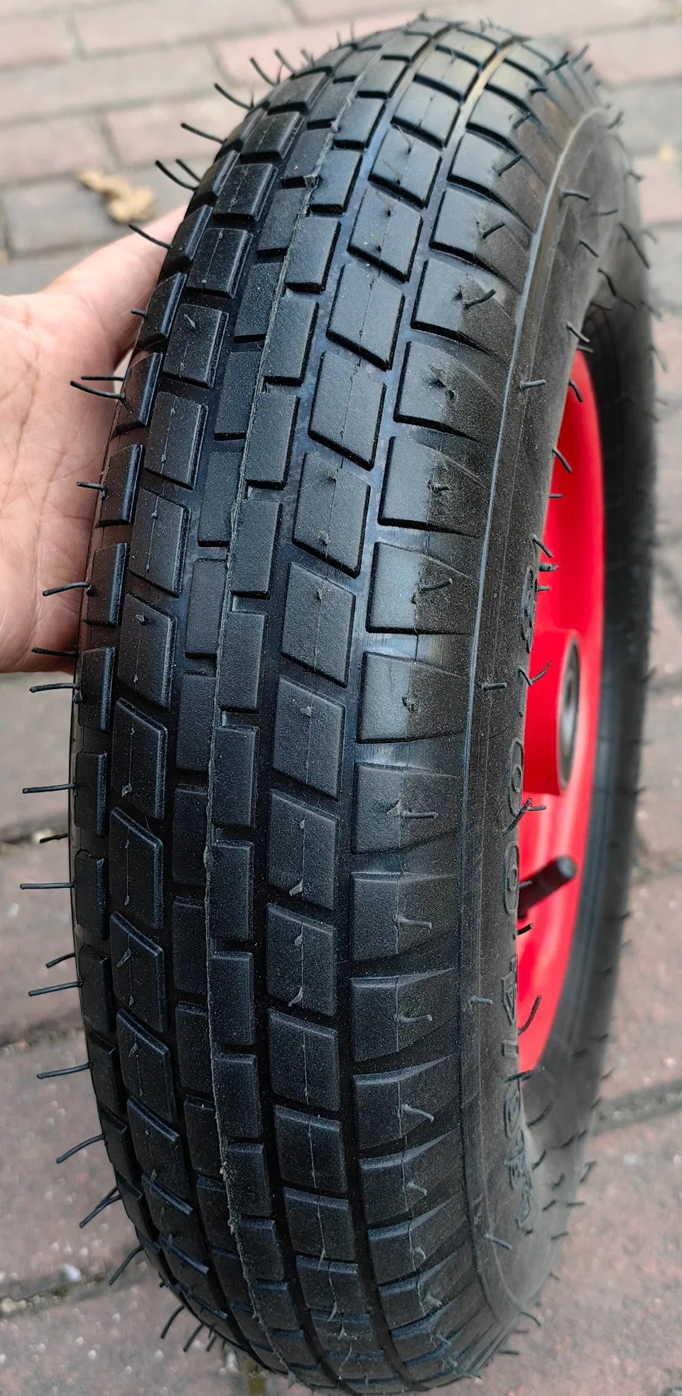 4.80/4.00-8 Rubber Tire and Wheels for Wheelbarrow Pneumatic Wheel and Yard Cart Garden Wagon