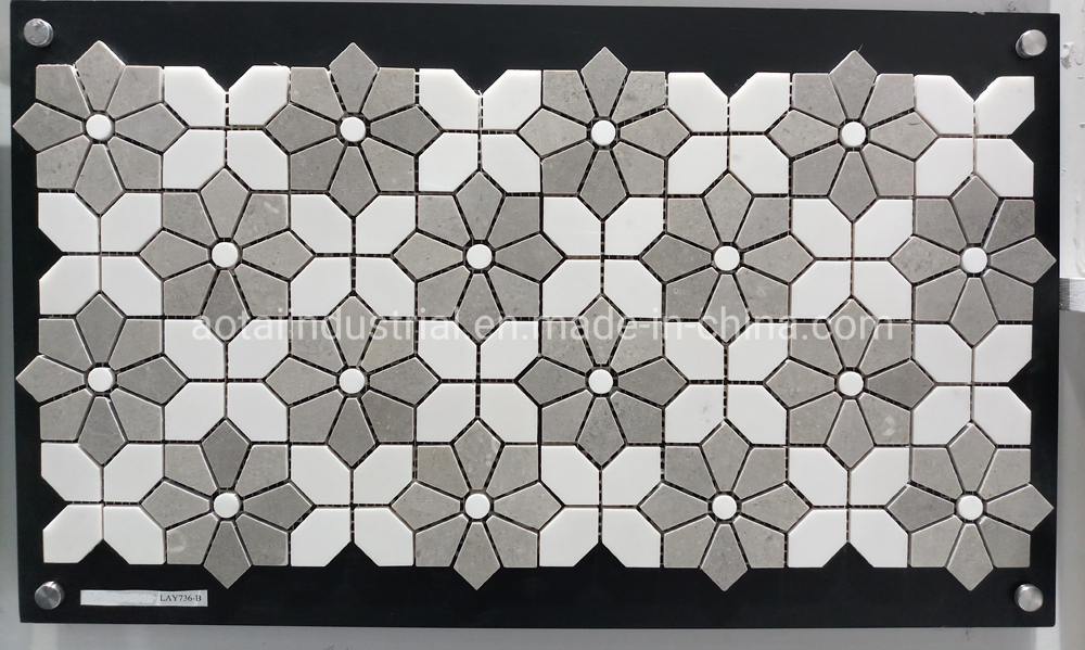 Белая мраморная мозаика для кухни 300x300 мм