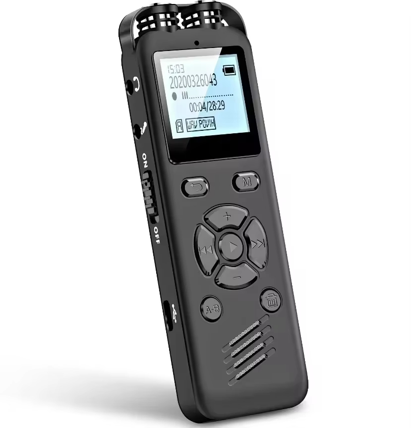 Digital Voice Recorder Max Support 128g Card MP3 Music Player Noise Reduction Record Professional Sound Recording with Playback
