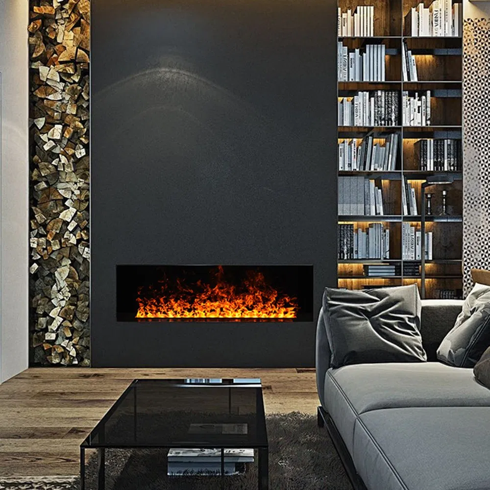 Mobile Control Fireplace Indoor Use Insert Water Vapor Steam Electric Fireplaces